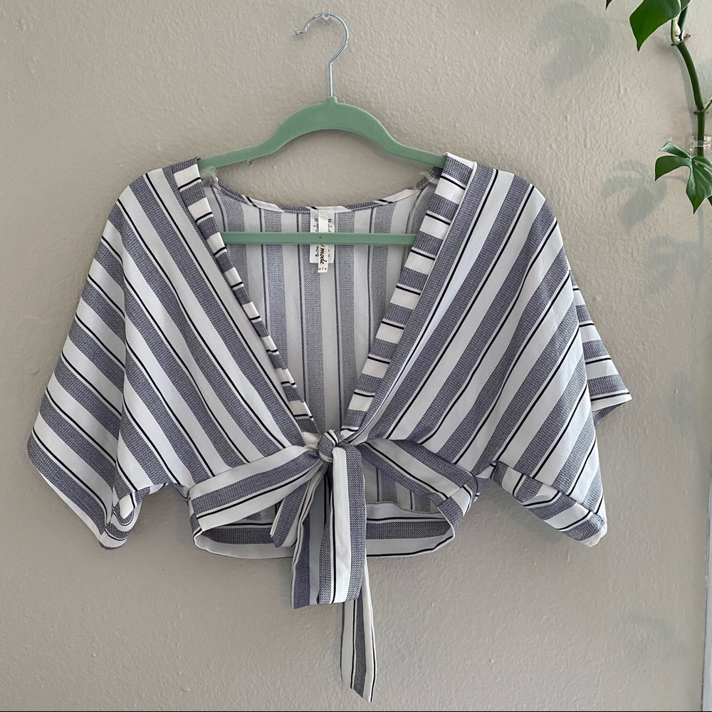 NWOT Stripped Tied Top